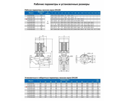 Циркуляционный насос In-Line PURITY PTD 100-17/2