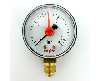Манометр радиальный с индикаторной стрелкой 16 бар, диаметр 50 мм, 1/4"Н