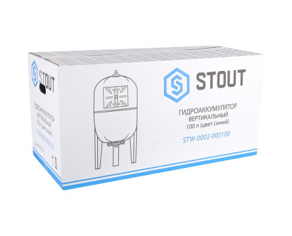 Расширительный бак, гидроаккумулятор Stout STW-0002 100 литров, вертикальный (STW-0002-000100)